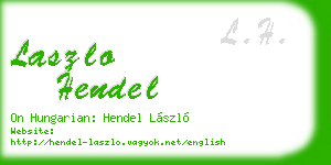 laszlo hendel business card